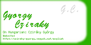 gyorgy cziraky business card